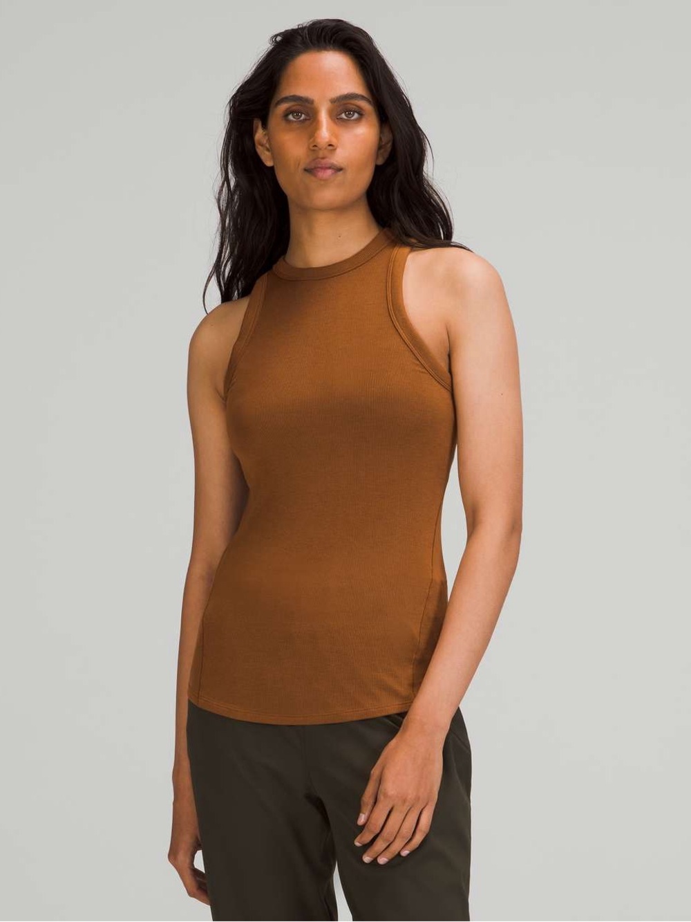 Lululemon hold tight tank top size 6 copper brown like new